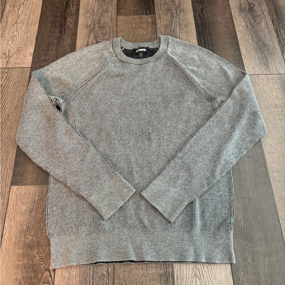 Men’s Medium Express Black & Gray Sweater